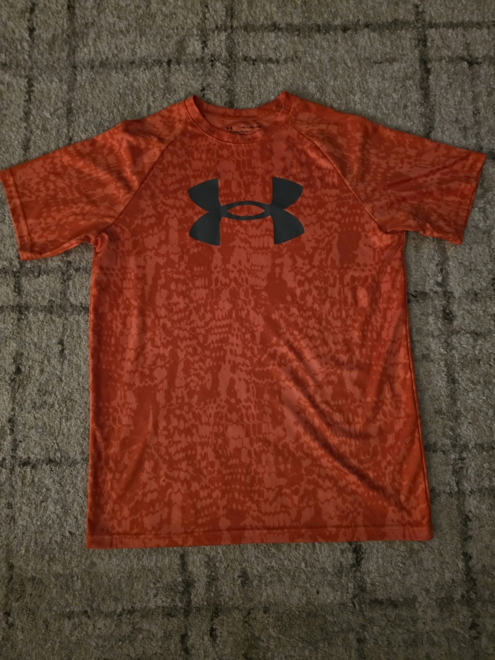 Under Armour Orange Camo-Print Dri-Fit Tee